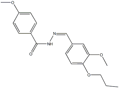 4-methoxy-N'-(3-methoxy-4-propoxybenzylidene)benzohydrazide Structure