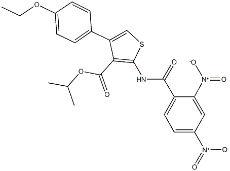 445004-42-2 isopropyl 2-({2,4-bisnitrobenzoyl}amino)-4-(4-ethoxyphenyl)thiophene-3-carboxylate