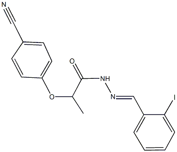 2-(4-cyanophenoxy)-N'-(2-iodobenzylidene)propanohydrazide,445004-47-7,结构式