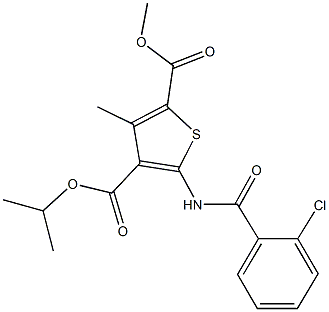 4-isopropyl 2-methyl 5-[(2-chlorobenzoyl)amino]-3-methylthiophene-2,4-dicarboxylate|