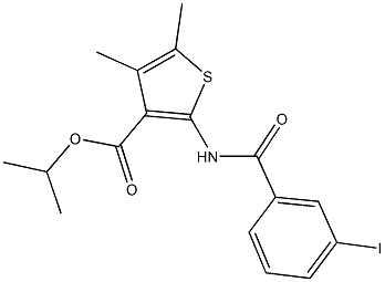 isopropyl 2-[(3-iodobenzoyl)amino]-4,5-dimethyl-3-thiophenecarboxylate Structure