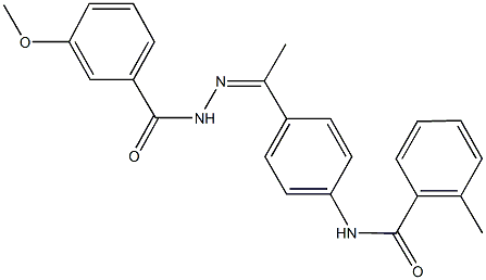 N-{4-[N-(3-methoxybenzoyl)ethanehydrazonoyl]phenyl}-2-methylbenzamide Structure