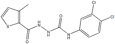 N-(3,4-dichlorophenyl)-2-[(3-methylthien-2-yl)carbonyl]hydrazinecarboxamide Struktur