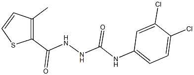 N-(3,4-dichlorophenyl)-2-[(3-methylthien-2-yl)carbonyl]hydrazinecarboxamide Structure