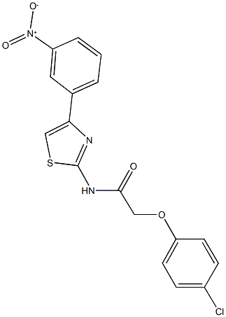 2-(4-chlorophenoxy)-N-(4-{3-nitrophenyl}-1,3-thiazol-2-yl)acetamide|