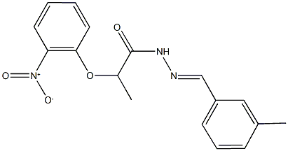 2-{2-nitrophenoxy}-N'-(3-methylbenzylidene)propanohydrazide,445005-46-9,结构式