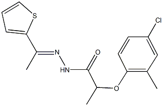 2-(4-chloro-2-methylphenoxy)-N'-[1-(2-thienyl)ethylidene]propanohydrazide,445005-52-7,结构式