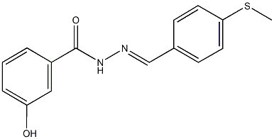 3-hydroxy-N'-[4-(methylsulfanyl)benzylidene]benzohydrazide Struktur