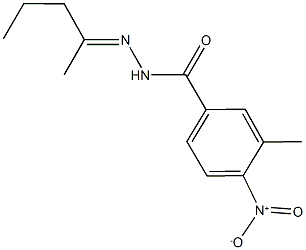 4-nitro-3-methyl-N'-(1-methylbutylidene)benzohydrazide Structure