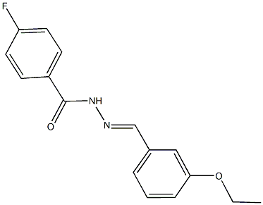 N'-(3-ethoxybenzylidene)-4-fluorobenzohydrazide 化学構造式