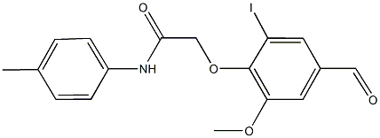 2-(4-formyl-2-iodo-6-methoxyphenoxy)-N-(4-methylphenyl)acetamide Structure