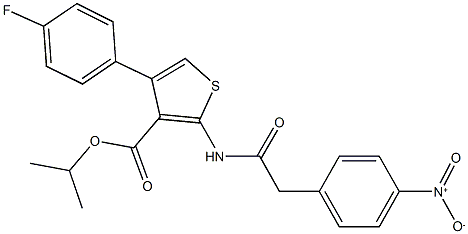 445006-09-7 isopropyl 4-(4-fluorophenyl)-2-[({4-nitrophenyl}acetyl)amino]thiophene-3-carboxylate