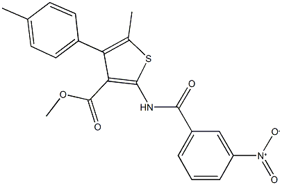 445006-49-5 methyl 2-({3-nitrobenzoyl}amino)-5-methyl-4-(4-methylphenyl)thiophene-3-carboxylate