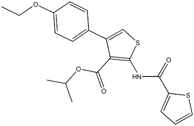 isopropyl 4-(4-ethoxyphenyl)-2-[(2-thienylcarbonyl)amino]-3-thiophenecarboxylate Structure