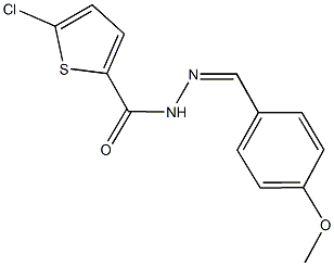 5-chloro-N'-(4-methoxybenzylidene)-2-thiophenecarbohydrazide 化学構造式