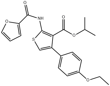 isopropyl 4-(4-ethoxyphenyl)-2-(2-furoylamino)thiophene-3-carboxylate Structure