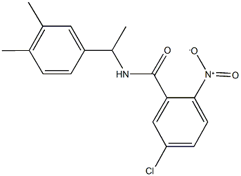 5-chloro-N-[1-(3,4-dimethylphenyl)ethyl]-2-nitrobenzamide Structure
