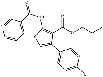 propyl 4-(4-bromophenyl)-2-[(pyridin-3-ylcarbonyl)amino]thiophene-3-carboxylate|