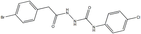 2-[(4-bromophenyl)acetyl]-N-(4-chlorophenyl)hydrazinecarboxamide,445007-25-0,结构式