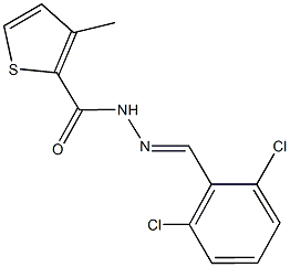 N'-(2,6-dichlorobenzylidene)-3-methyl-2-thiophenecarbohydrazide,445007-27-2,结构式