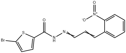 5-bromo-N'-(3-{2-nitrophenyl}-2-propenylidene)-2-thiophenecarbohydrazide|