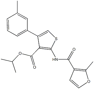 isopropyl 2-[(2-methyl-3-furoyl)amino]-4-(3-methylphenyl)thiophene-3-carboxylate|