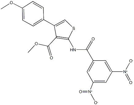 445007-76-1 methyl 2-({3,5-bisnitrobenzoyl}amino)-4-(4-methoxyphenyl)thiophene-3-carboxylate