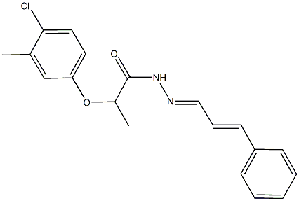 2-(4-chloro-3-methylphenoxy)-N'-(3-phenyl-2-propenylidene)propanohydrazide 结构式