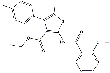 445007-94-3 ethyl 2-[(2-methoxybenzoyl)amino]-5-methyl-4-(4-methylphenyl)-3-thiophenecarboxylate