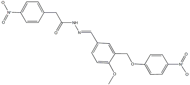 N'-[3-({4-nitrophenoxy}methyl)-4-methoxybenzylidene]-2-{4-nitrophenyl}acetohydrazide Struktur