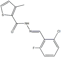 N'-(2-chloro-6-fluorobenzylidene)-3-methyl-2-thiophenecarbohydrazide Structure