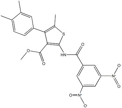 445008-24-2 methyl 2-({3,5-bisnitrobenzoyl}amino)-4-(3,4-dimethylphenyl)-5-methylthiophene-3-carboxylate
