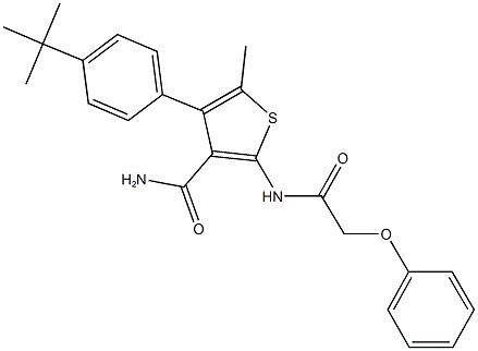 445008-29-7 4-(4-tert-butylphenyl)-5-methyl-2-[(phenoxyacetyl)amino]thiophene-3-carboxamide