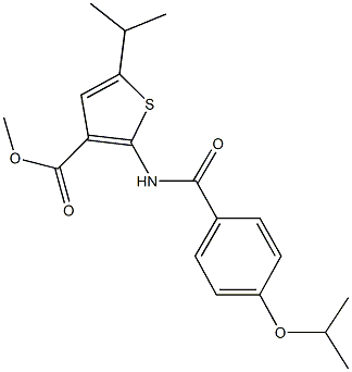 methyl 2-[(4-isopropoxybenzoyl)amino]-5-isopropyl-3-thiophenecarboxylate|