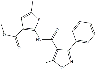 methyl 5-methyl-2-{[(5-methyl-3-phenylisoxazol-4-yl)carbonyl]amino}thiophene-3-carboxylate|