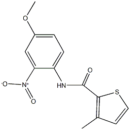 N-{2-nitro-4-methoxyphenyl}-3-methylthiophene-2-carboxamide,445008-50-4,结构式