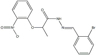 N'-(2-bromobenzylidene)-2-{2-nitrophenoxy}propanohydrazide 结构式