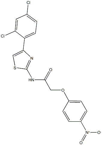 N-[4-(2,4-dichlorophenyl)-1,3-thiazol-2-yl]-2-{4-nitrophenoxy}acetamide Structure