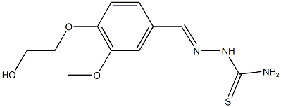 4-(2-hydroxyethoxy)-3-methoxybenzaldehyde thiosemicarbazone Struktur