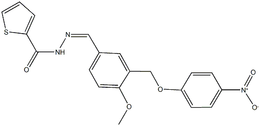 N'-[3-({4-nitrophenoxy}methyl)-4-methoxybenzylidene]-2-thiophenecarbohydrazide Structure