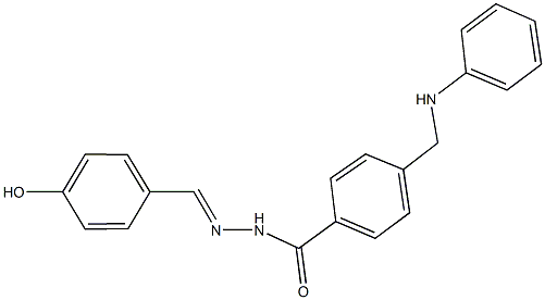 4-(anilinomethyl)-N'-(4-hydroxybenzylidene)benzohydrazide Structure