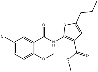 methyl 2-[(5-chloro-2-methoxybenzoyl)amino]-5-propylthiophene-3-carboxylate|