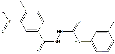 2-{3-nitro-4-methylbenzoyl}-N-(3-methylphenyl)hydrazinecarboxamide Struktur