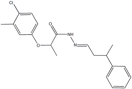 2-(4-chloro-3-methylphenoxy)-N'-(3-phenylbutylidene)propanohydrazide 结构式