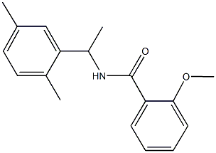 N-[1-(2,5-dimethylphenyl)ethyl]-2-methoxybenzamide,445013-46-7,结构式