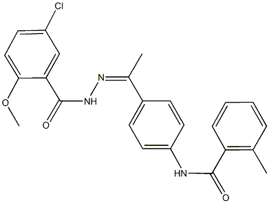 N-{4-[N-(5-chloro-2-methoxybenzoyl)ethanehydrazonoyl]phenyl}-2-methylbenzamide Structure