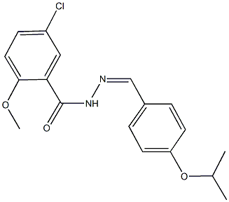 5-chloro-N'-(4-isopropoxybenzylidene)-2-methoxybenzohydrazide,445014-05-1,结构式