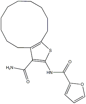 445014-82-4 N-[3-(aminocarbonyl)-4,5,6,7,8,9,10,11,12,13-decahydrocyclododeca[b]thien-2-yl]-2-furamide