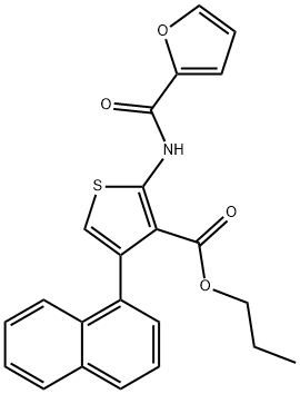 propyl 2-(2-furoylamino)-4-(1-naphthyl)-3-thiophenecarboxylate,445014-93-7,结构式