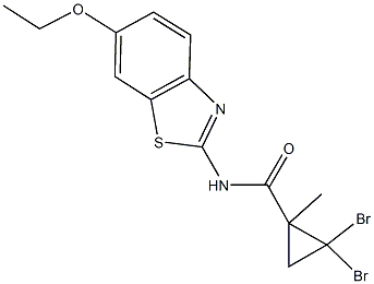 2,2-dibromo-N-(6-ethoxy-1,3-benzothiazol-2-yl)-1-methylcyclopropanecarboxamide Structure